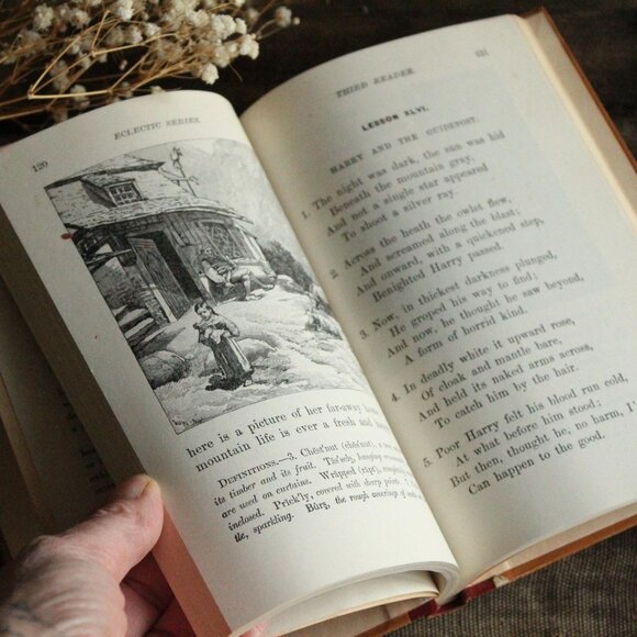 Vintage 1920s Book, "McGuffey's Third Eclectic Reader", Revised Edition American - Picture 11 of 13